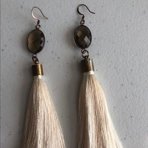 Cream tassel earrings
